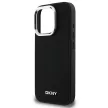 DKNY DKHMP16LPSCMCLK iPhone 16 Pro 6.3" tok, fekete Plain Silver Logo MagSafe