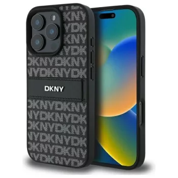   DKNY DKHCP16XPRTHSLK iPhone 16 Pro Max, 6.9" tok, fekete Texture Pattern Tonal Stripe