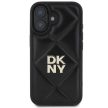 DKNY DKHCP16SPQDSLK iPhone 16 6.1" tok, fekete Quilted Stack Logo