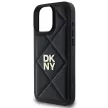 DKNY DKHCP16LPQDSLK iPhone 16 Pro 6.3" tok, fekete Quilted Stack Logo