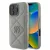 DKNY iPhone 16 Pro PU Leather Quilted Stack Logo  hátlap, tok, szürke