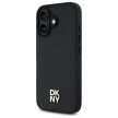 DKNY DKHMP16SPSHRPSK iPhone 16 6.1", hardcase tok, fekete Repeat Pattern Stack Logo MagSafe