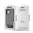 DKNY iPhone 16 Plus PU Leather Repeat Pattern Bottom Stripe (DKHMP16MPSOSPK) MagSafe kompatibilis hátlap, tok, fekete