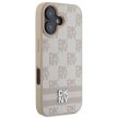 DKNY DKHCP16SPCPTSSP iPhone 16 6.1" tok, rózsaszín hardcase Checketok, piros Pattern & Printed Stripes