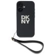 DKNY DKHCP16SPBSWSK iPhone 16 6.1", tok, fekete Wrist Strap Stock Logo