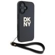 DKNY DKHCP16SPBSWSK iPhone 16 6.1", tok, fekete Wrist Strap Stock Logo