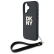 DKNY DKHCP16SPBSWSK iPhone 16 6.1", tok, fekete Wrist Strap Stock Logo