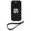 DKNY DKHCP16LPBSWSK iPhone 16 Pro 6.3", tok, fekete Wrist Strap Stock Logo