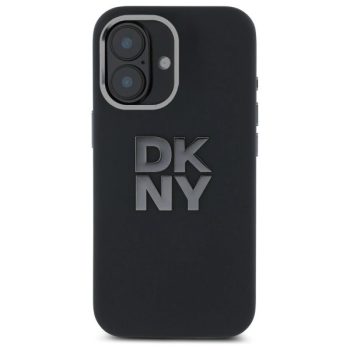   DKNY DKHCP16SSMCBSK iPhone 16 6.1", tok, fekete Liquid Silicone Metal Logo