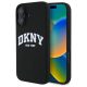 DKNY DKHMP16SSNYACH iPhone 16 6.1", tok, fekete Silicone tok, fehér Printed Logo MagSafe