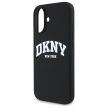 DKNY DKHMP16SSNYACH iPhone 16 6.1", tok, fekete Silicone tok, fehér Printed Logo MagSafe