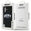 DKNY DKHMP16SSNYACH iPhone 16 6.1", tok, fekete Silicone tok, fehér Printed Logo MagSafe