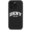 DKNY DKHMP16LSNYACH iPhone 16 Pro 6.3" tok, fekete Silicone White Printed Logo MagSafe
