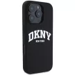 DKNY DKHMP16LSNYACH iPhone 16 Pro 6.3" tok, fekete Silicone White Printed Logo MagSafe