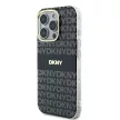 DKNY DKHMP16LHRHSEK iPhone 16 Pro 6.3" tok, fekete Repeat Texture Pattern With Stripe