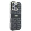 DKNY DKHMP16LHRHSEK iPhone 16 Pro 6.3" tok, fekete Repeat Texture Pattern With Stripe