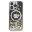 Hello Kitty HKHMP16LLGDIK iPhone 16 Pro, 6.3" tok, fekete tok, arany Liquid Glitter Fever MagSafe