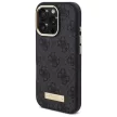 Guess GUHMP16LU4GPRK iPhone 16 Pro 6.3" tok, fekete 4G Logo Plate MagSafe