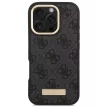 Guess GUHMP16LU4GPRK iPhone 16 Pro 6.3" tok, fekete 4G Logo Plate MagSafe