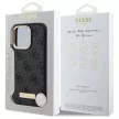 Guess GUHMP16LU4GPRK iPhone 16 Pro 6.3" tok, fekete 4G Logo Plate MagSafe