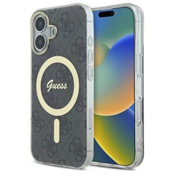   Guess GUHMP16MH4STK iPhone 16 Plus 6.7", tok, fekete IML 4G MagSafe