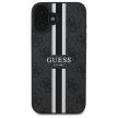 Guess GUHMP16SP4RPSK iPhone 16 6.1", 4G Printed Stripes MagSafe tok, fekete