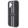 Guess GUHMP16SP4RPSK iPhone 16 6.1", 4G Printed Stripes MagSafe tok, fekete