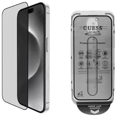 Guess GUTGP16LBOKGCIP iPhone 16 Pro 6.3" Screen Protector Privacy 2.5D Outline betekintésvédő üvegfólia