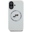 KARL LAGERFELD iPhone 16 MagSafe KLHMP16SSKCHTCE (Silicone KC Heads) tok, bézs