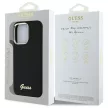 Guess GUHCP16LSMBSLK iPhone 16 Pro 6.3" Hard Silicone Case Script Metal Logo & Frame tok, fekete