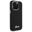 Guess GUHCP16XSMBSLK iPhone 16 Pro Max 6.9" Hard Silicone Case Script Metal Logo & Frame tok, fekete
