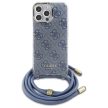 Guess GUHCP16XHC4SEB iPhone 16 Pro Max, 6.9" tok, kék hardcase Crossbody Cord 4G Print