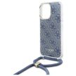 Guess GUHCP16XHC4SEB iPhone 16 Pro Max, 6.9" tok, kék hardcase Crossbody Cord 4G Print