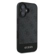 Guess case iPhone 16 Plus 6,7" GUHCP16MG4GLGR tok, szürke hardcase 4G Bottom Stripe
