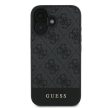 Guess case iPhone 16 Plus 6,7" GUHCP16MG4GLGR tok, szürke hardcase 4G Bottom Stripe