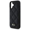 Guess GUHCP16SPSQSQSK iPhone 16 6.1" Quiled Metal Logo tok, fekete