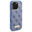 Guess GUHMP16LU4GPRB iPhone 16 Pro 6.3" tok, kék hardcase 4G Logo Plate MagSafe