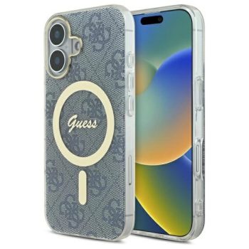   Guess GUHMP16SH4STB iPhone 16 6.1" IML 4G MagSafe tok, kék