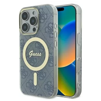   Guess GUHMP16LH4STB iPhone 16 Pro 6.3" tok, kék hardcase IML 4G MagSafe