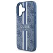 Guess GUHMP16SP4RPSB iPhone 16 6.1" 4G Printed Stripes MagSafe tok, kék
