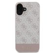 Guess case iPhone 16 Plus 6,7" GUHCP16MG4GLPI tok, rózsaszín hardcase 4G Bottom Stripe