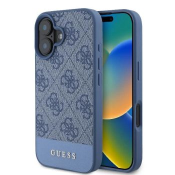   Guess GUHCP16SG4GLBL iPhone 16 6.1" 4G Bottom Stripe tok, kék