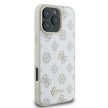 Guess GUHMP16LPGPYSH iPhone 16 Pro 6.3" tok, fehér hardcase Peony Script Logo MagSafe