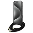 Guess GUHMP16LHCTSGNSK iPhone 16 Pro, 6.3" tok, fekete Crossbody Cord Script MagSafe