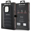 AMG AMHCP16XGSEBK iPhone 16 Pro Max 6.9" tok, fekete Leather Debossed Lines tok, fekete Logo