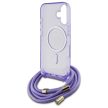 Guess GUHMP16SHCTSGNSU iPhone 16 6.1", Crossbody Cord Script MagSafe tok, lila