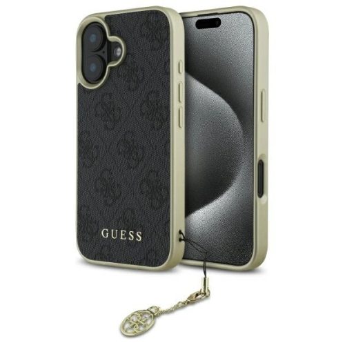 Guess GUHCP16SGF4GGR iPhone 16 6.1", 4G Charms Collection tok, fekete