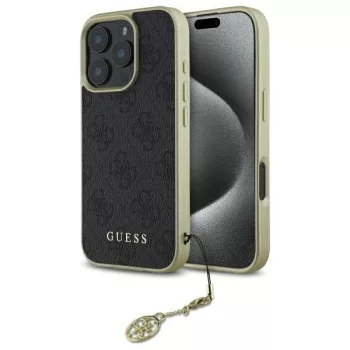   Guess GUHCP16LGF4GGR iPhone 16 Pro 6.3", tok, fekete 4G Charms Collection