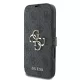 Guess GUBKP16S4GMGGR iPhone 16 6.1" 4G Metal Logo oldalra nyíló tok, fekete