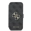 Guess GUBKP16S4GMGGR iPhone 16 6.1" 4G Metal Logo oldalra nyíló tok, fekete